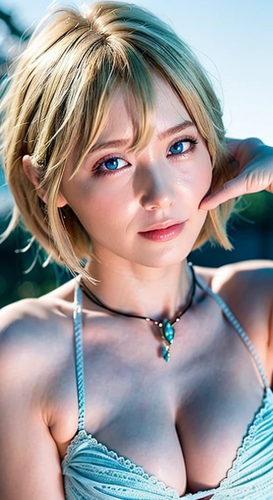 8K、Super detailed、masterpiece、highest quality、(Very detailed)、Blonde short bob hairの女魔法使い,Dynamic Angle、mysterious look、Wind effect、Fantasyの背景、Rim lighting、Cinematic Light、超A high resolution、8k,Film Grain、Best Shadow、delicate、born、Particles of light、Fine skin texture、Detailed armor texture、Detailed face、Intricate details、Super detailedな、shine、Big and ample breasts,Scapula、Shining Eyes、 long cloak、Fantasy、(bornきbornきとした),Perfect lighting、Watching the audience、Cinema lighting、Magic Light,wonderful、bangs、the wind is strong、frozen mountain々々、lich queen,Sexy,attractive,Blonde short bob hair,Sexy魔法使いの衣装,perspective from above,smile,Sexy胸元,Violent and strongly cracked abdominal muscles,Accentuate your cleavage,dynamic sexy pose,American Woman,Blue Eyes,Showing cleavage,Mountainous Regions,magic circle,Talisman,Wizard black costume,silver necklace,Wizard&#39;s Hat,
