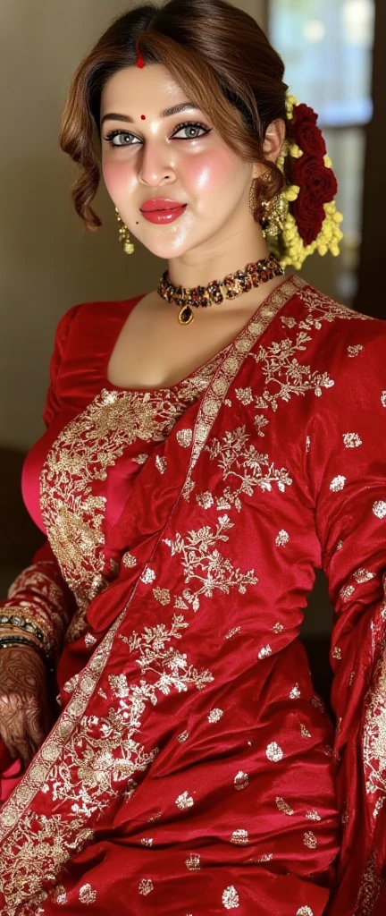 Front pose,indian milf ((showing her sexy navel)), 35 year old,(masterpiece, best quality:1.2), 1woman, solo body photo,(( tall fleshy body)),mallu body, (showing her navel), sexy saree, bubbly navel, breasts,cleavage, sexy long waist, brown hair, cleavage, large breasts, lips, lipstick, photorealistic, detailed facial features, surreal lighting, dramatic shadows, real life, realistic composition,sexy hip amd waist,no piercing, fleshy body and navel, looking at viewer, at home, no navel piercing, ready for sex , fleshy navel, no piercing