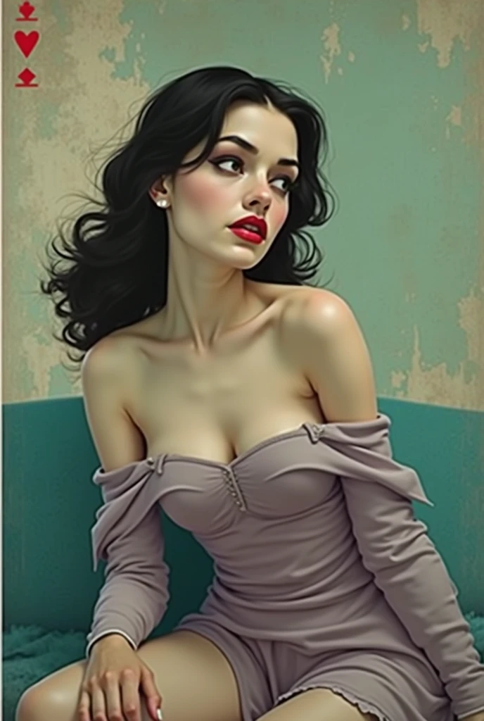 chiaroscuro technique in a sensual illustration of the Queen of the Bowls, vintage queen, , matte painting, Hannah Dale, Harumi Hironaka,  extremely soft colors , a hint of the bright, very detailed, digital artwork, high contrast,  Dramatic , exquisite, tonal, Highest quality， anatomically correct ，ultra-wide angle lens，depth of field