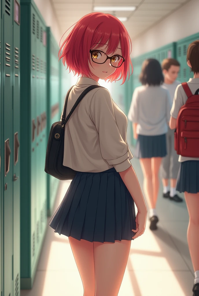 ((masterpiece)、top-quality、girl with、(high school student uniform)、、Perfect Anatomy、3 people、girl with、red hairs、blue hairs、A pink-haired、I'm wearing glasses、short-hair、Braided shorthair、long、female high-school student、校服、(((Pull up your shirt)))、((no-bra))、((Pull up your skirt)))、((Lace panties))、((Digging panties))、intersection、A smile、Embarrassed face、angry looking face
