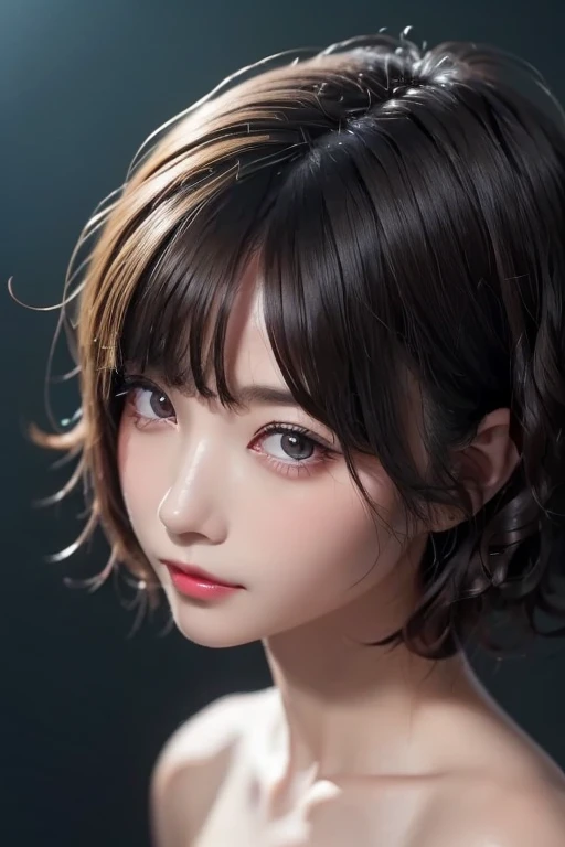 ((  top quality)), (超  is high definition ), (  very detailed), (  detailed description  ), ((  best CG  )), (  masterpiece on penis ),  Ultra-detailed art , (  top quality, 8k, 32K,   masterpiece on penis ), (  realistic  :1.2)、(  is high definition ),   very pretty face and eyes ,  1 female ,   Thin Waist, Delicate body, (  top quality,   attention to detail,   rich skin details  ), (  top quality, 8k, Oil paints:1.2),   bright color、  beautiful woman 、  detailed face  、((Ultra Short Curly Hair:1.5))