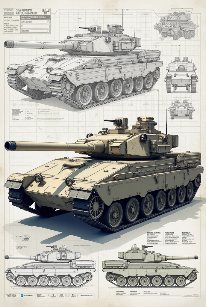 Blue print Main battle tank