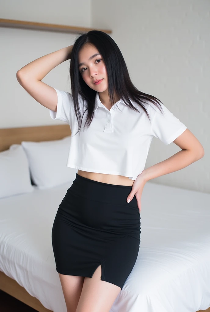 One girl, cute, 16 years old,  expression, View the viewer, apron, seifuku, photograph, Realistic, highest quality, employment, Detailed face, In the kitchen, Detailed Background, Diffuse lighting, Depth of written boundary, Bokeh. , , , 、(( panties in full view:1.2))、((Spread your :1.66))