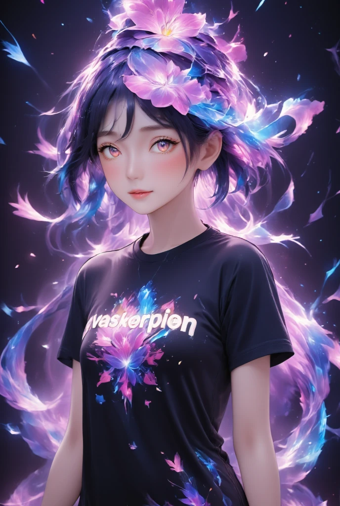 anime парен, expenses, road, fence, out of town  ,  Text on t-shirt  : AvasKorpion , neon, neonовый контур,, Night, expenses между нами.anime, стиль anime,