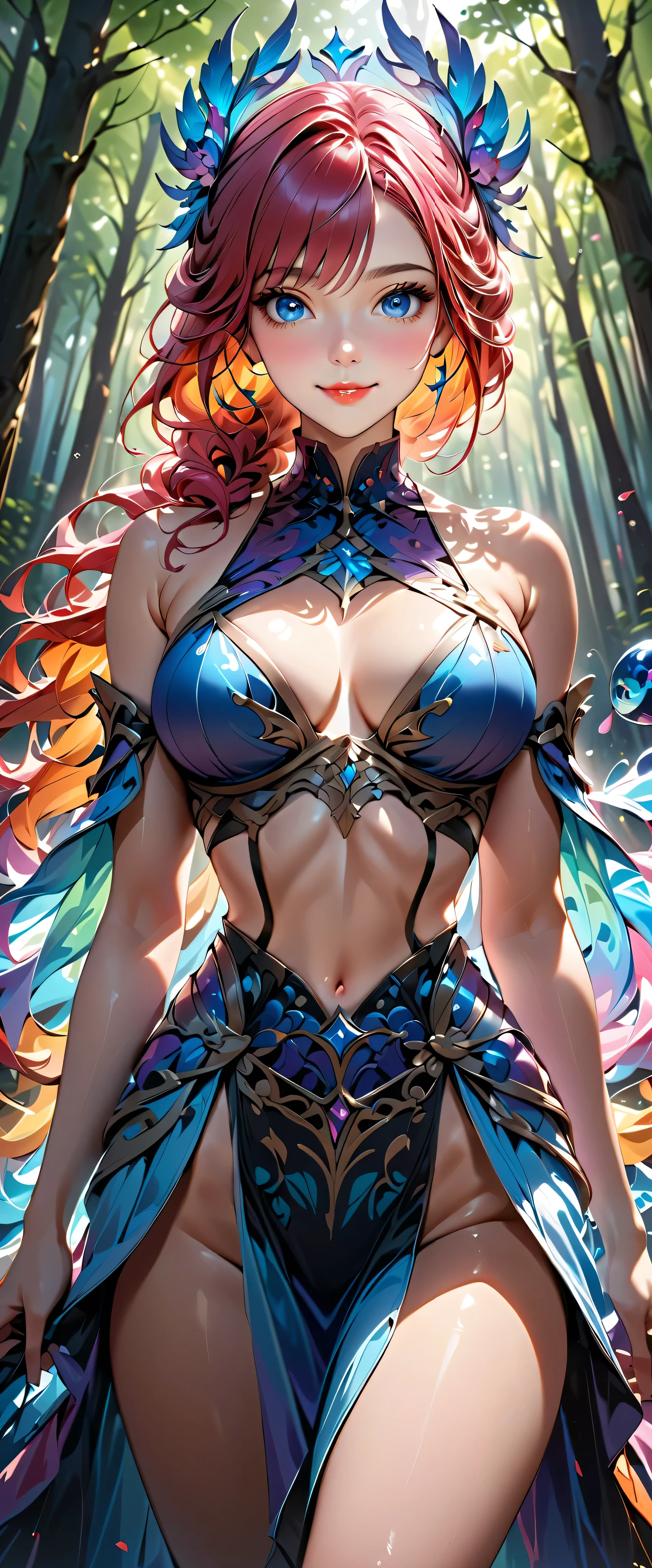( for a woman with bristles:1.2,  very detailed, up to date,  vibrant ,  super high resolution,  High Contrast , masterpiece:1.2,  for a woman with bristles,  best aesthetics),  fantasy standing in a church,  sexy,revealing bikini armor,  beautiful thighs are visible , Best Body Line,  beautiful detailed eyes from outside the train, A professional and confident smile,  detailed facial features ,  elegant hairstyle, Bonds of Love, Adorable,( slime )Wet with water,