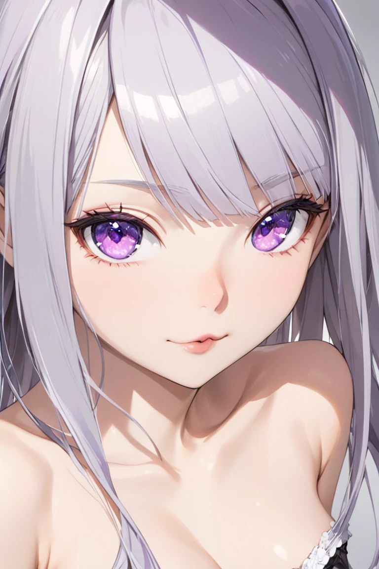 (thin), (sexy mouth), (gray hair), (purple eyes), (perfect nose),