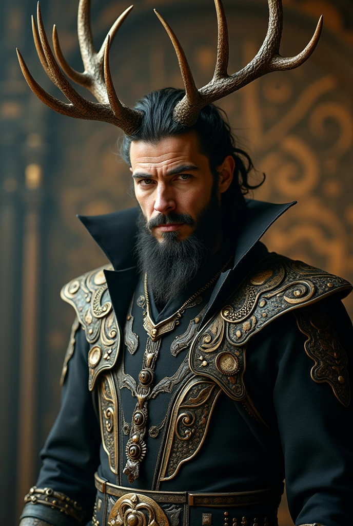 A man who is an evil emperor with a sinister grin, wearing a broken crown, holding a ball of worms in his hand, background is black night sky, eerie lighting, snow falling, mood is futile, nugatory, abysmal, desolate, character design.