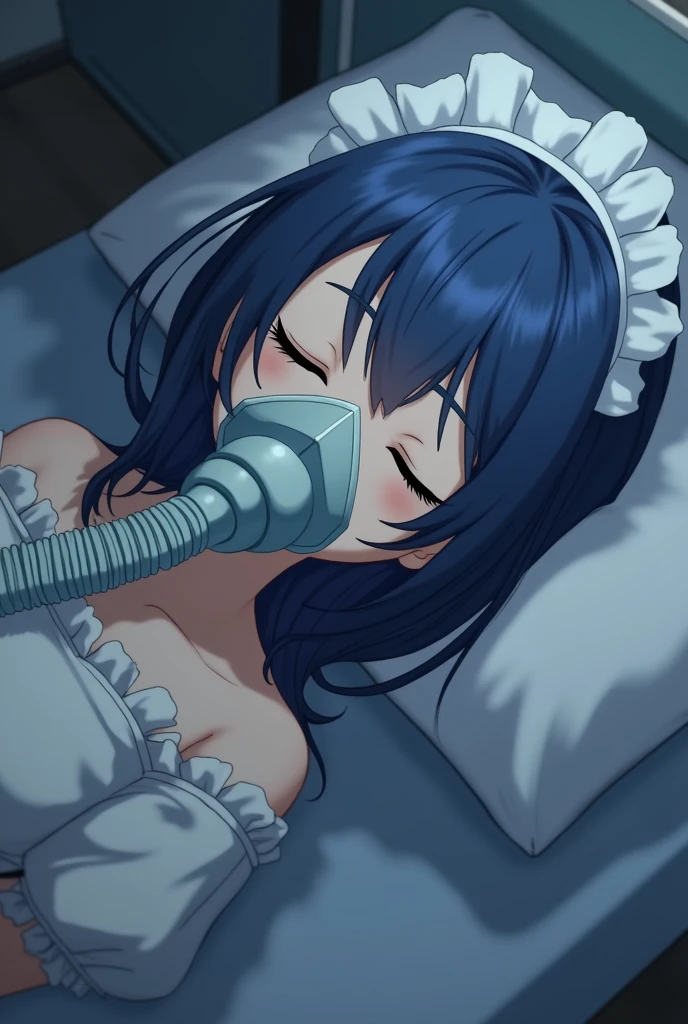 the maid outfit，Clothes are taken off，in a dilemma，