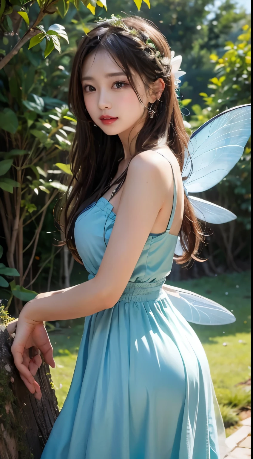 The woman looks like a fairy