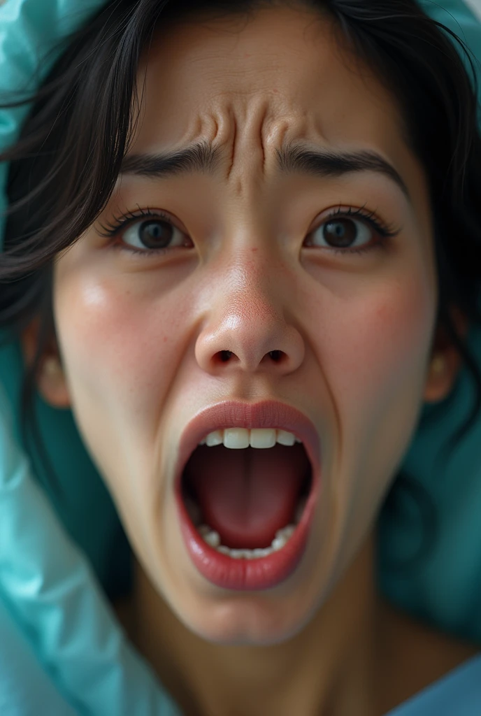 1 girl,flying debris,,Award-winning photo, Very detailed, Edge Orgasm,Face Focus, (Open your mouth ), 30 years old、Black Hair、Glowing Skin,From below、Realistic nostrils、Long and narrow nasal cavity,、Glass-walled office、(Modern interior office)、congestion、Are standing、((suit))、Big Breasts、(Sharp Nose)Frowning performance:1.4, concept,teeth,performance,facial performances,Frowning,Lift your head、Very intense orgasm,Frowning,Glossy skin with ultra-realistic details,Very detailedなスキー,pores,Real Skin,