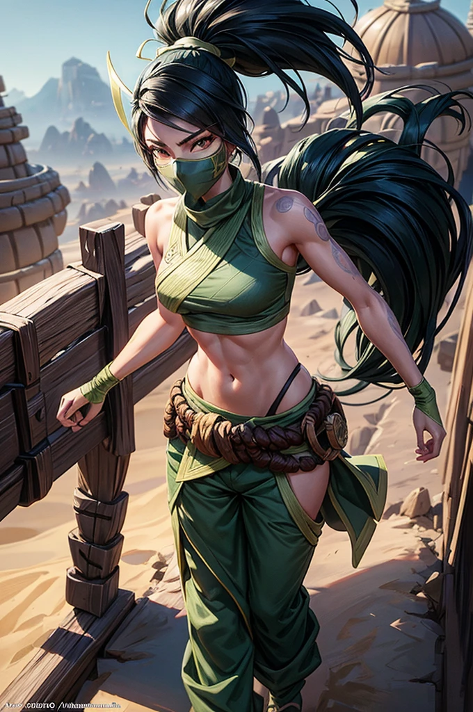 ((best quality)), (Highest image quality) (Detailed eye description) ((masterpiece)) (((akali)), 1girl, (((league of legends))), ((detailed: face)) solo, ((muscular)), looking at viewer, abs, mask, from below, navel, angry eyes, low camera angle, perfect anatomy, cuddling in bed, in bed, mask, raised arms, laying in bed, underboob, wide hips, large breasts, toned body, shredded