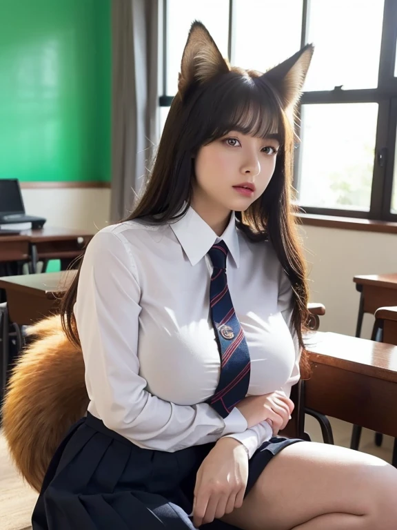 highest quality, shape, Super detailed, finely, High resolution, 8k wallpaper, 完璧なダイナミックな構shape, beautiful and detailed eyes,big breasts、medium hair, natural color lip、sexy pose,Life form、looking at the viewer, high school student, school uniform, skirt,fake animal ears,20 year old girl, Life form、on the bed,cum in pussy,sexをしている、sex、stick out tongue、erotic、Fair skin、whitening、(((dynamic))),(sex、vagina,sex:1.1),(vagina,sex:1.5),(cum in pussy:1.5), necklace、1 boy, Gonzo photographer, hetero, Life form,faceless man ,mole, mole under eye