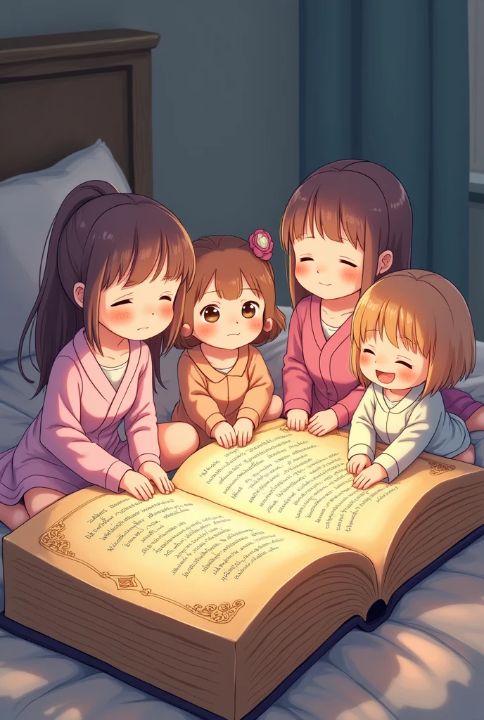 masterpiece, best quality, expressive eyes, perfect face, a little get transformed into a kidntboy, solo, surpriced, blushed, black hair, long hair, red baseball cap, brown eyes, full body, bare foot, naked, in a bedroom, pussy, shining magic book.