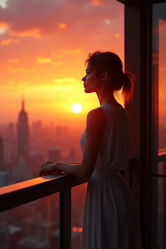 araffe sitting on a ledge overlooking a city skyline, a stock photo inspired by Mike Winkelmann, shutterstock, digital art, highly detailed giantess shot, perched on a skyscraper, giantess shot, overlooking a modern city, extremely detailed giantess shot, great view, demi rose, on top of it, giantess, sexy girl, gorgeous view