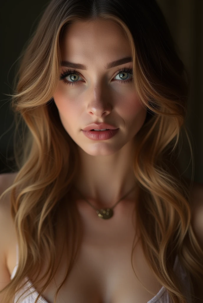 (selfie shot, from above:1.4), (half body postrait:1.4), RAW uhd portrait photo of a 24-year-old blonde (blue-eyed woman) walking down a dark alleyway, natural breasts_b, nighttime city background, (red sundress), (cleavage), detailed (textures!, hair!, shine, color!!, imperfections:1.1), highly detailed glossy eyes, (looking at the camera), specular lighting, dslr, ultra quality, sharp focus, tack sharp, dof, film grain, (centered), Fujifilm XT3, crystal clear, center of frame, cute face, sharp focus, street lamp, neon lights, bokeh, (dimly lit), low key, at night, (night sky)  detailed skin pores, oiled skin, tan, intricate eye detail