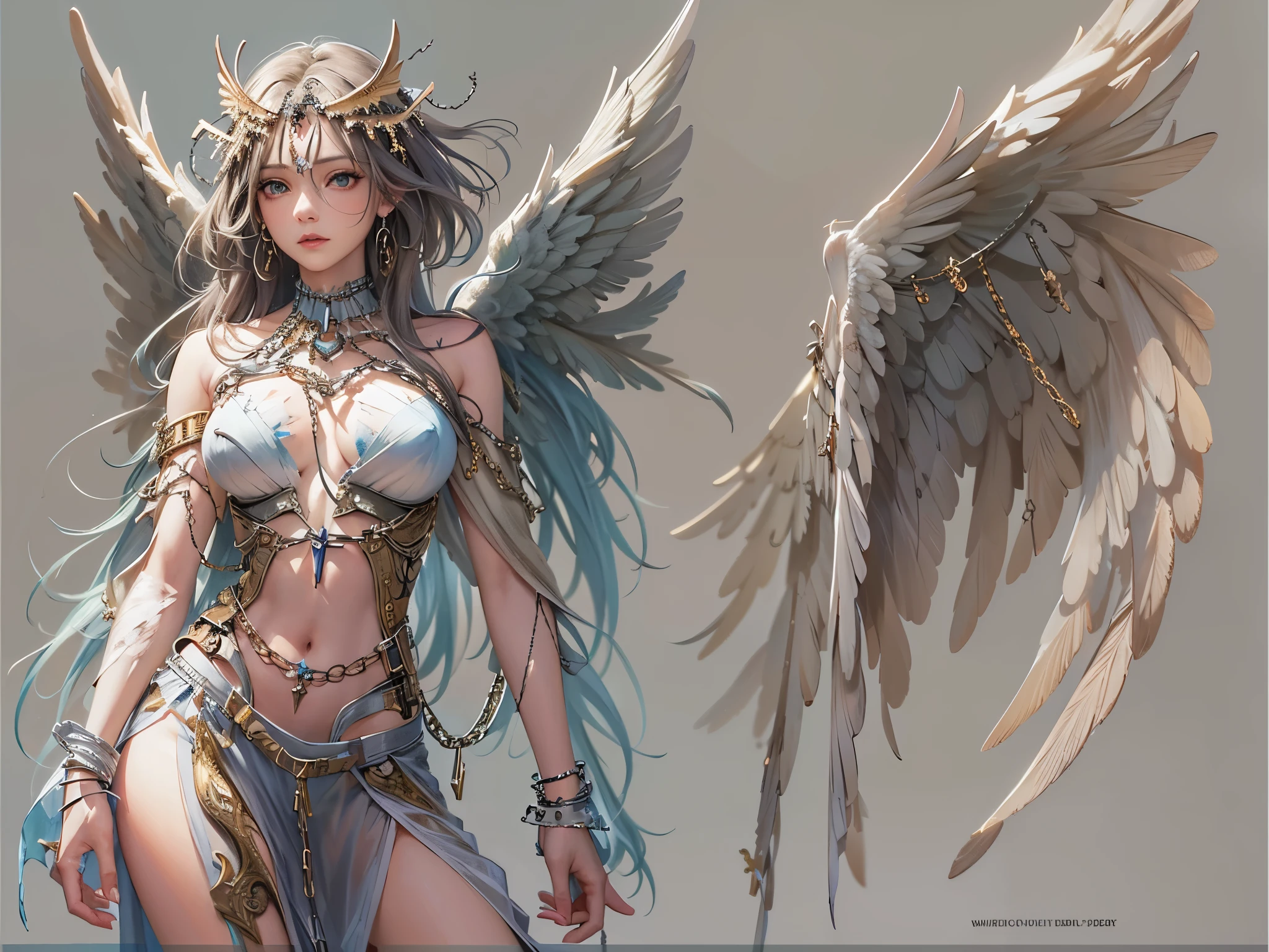 SEX、A sexy、teats、((top-quality))、((​masterpiece))、detail portrayal、seductive succubus、Fantastic beauty、Float above the clouds、(fantasy illustrations:1.3)、a captivating gaze、Pose Seductive、Delicate wings、Otherworldly charm、mystical sky、(By Luis Royo:1.2)、(Yoshitaka Amano:1.1)、Moon Night、Soft colors、(detailed cloudscape:1.3)、(hight resolution:1.2)