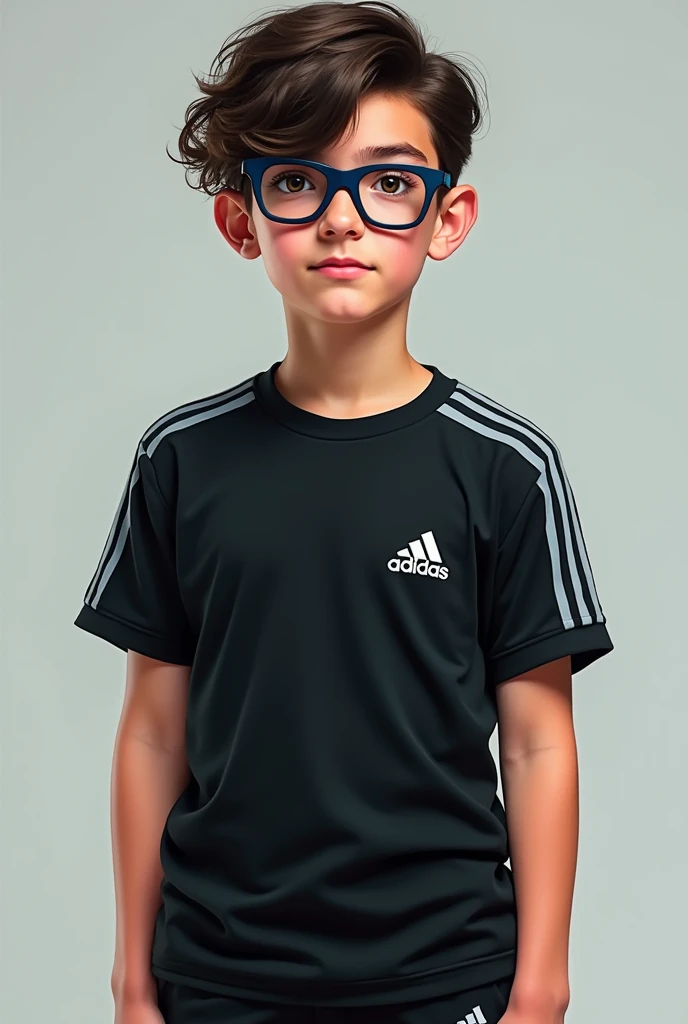 Creat a 3d illusion for a Whatsapp profile a boy in a black shirt 