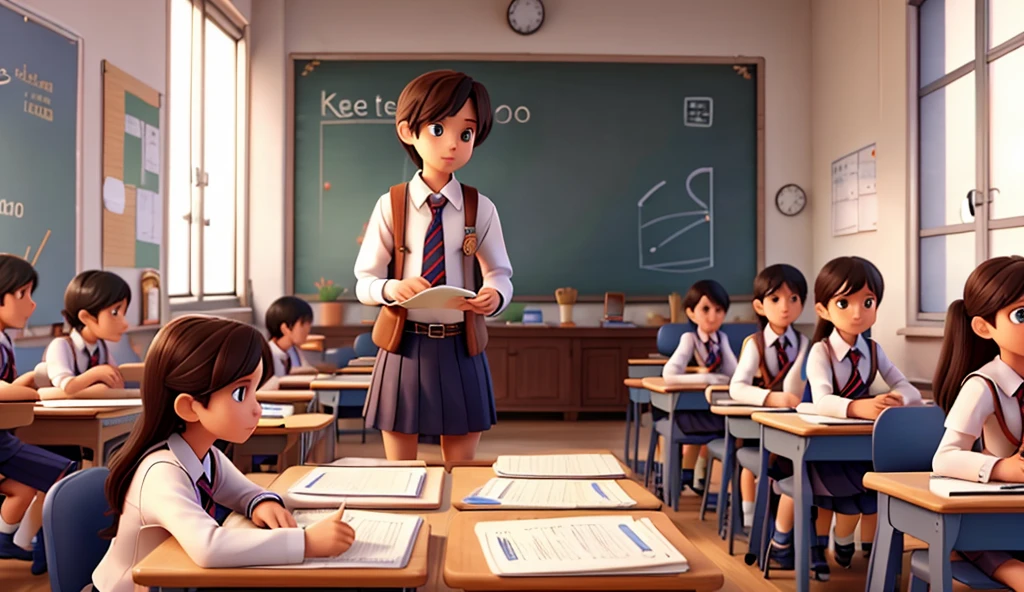 Masterpieces, the best quality, students, schools, uniforms, books, classrooms, exams
