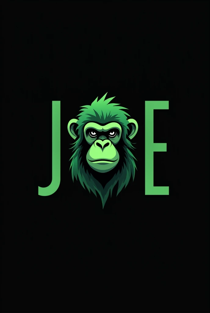 creates a logo of an educational company , call "JOWE", I want a monkey as part of the logo , and I want the predominant colors of black and green , I want something sophisticated , Minimalist, classic, chic, remembering that it is predominantly an automotive company, Put the acronym JOWE on one side and the other of the monkey