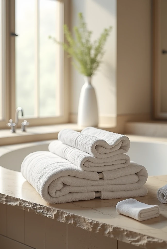 White bathrobe lying on wooden floor