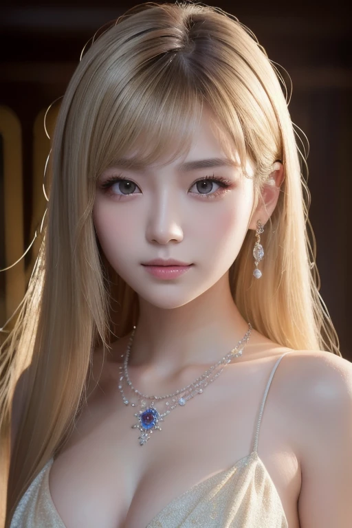 (((Blonde、High tone color、forehead、Russia、Northern Europe、White background)))、highest quality、8K masterpiece、超A high resolution、(Realistic:1.3)、RAW Photos、1 girl、Golden Hair、Glowing Skin、1. Super beautiful dress、((Ultra-Realistic Details))、Portraiture、Global Illumination、Octane Rendering、8k、Ultra Sharp、Beautiful breasts、Cool colors、、Very intricate details、Realistic Light、Beautiful Eyes、Shining Eyes、To the camera、White background