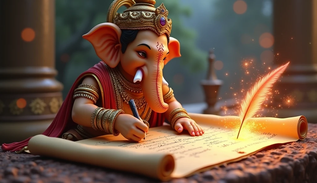 Ganesh God with blank board school bag