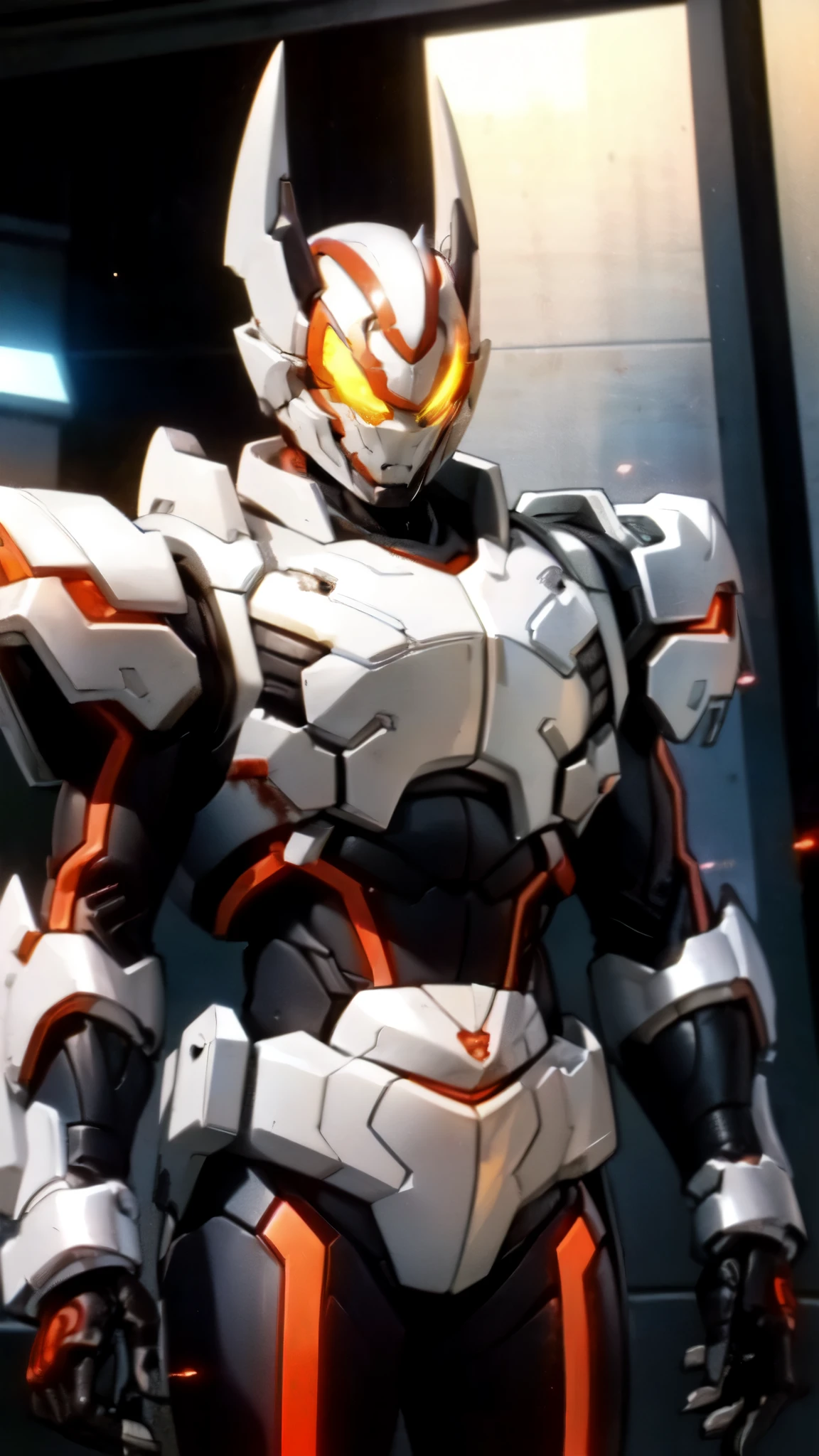 (masterpiece:1.5, best quality:1.5, extremely delicate:1.5), ((male:1.5)), a man wearing a full-face helmet, high-tech biomimetic armored combat suit, (a composite layered chest armor), the design balances heavy with agility, fully enclosed shoulder guards, matching arm and leg guards, a belt of gemstone, (the color scheme is primarily Red with Purple and Yellow accents, Organic Biotech, Concept Inspired by Vampire, glowing eyes, armor glows, huge cloak like devil wings, blood), stand of a futuristic sci-fi city, this character embodies a finely crafted fantasy-style armored hero in anime style, exquisite and mature art style, metallic, high definition, highres, ultra-detailed, ultra-fine painting, professional, perfect body proportions, golden ratio, anatomically correct, symmetrical face, extremely detailed eyes and face, high quality eyes, creativity, RAW photo, UHD, 32k, Natural light, cinematic lighting, (masterpiece-anatomy-perfect:1.2)