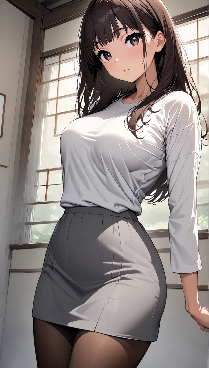 (masterpiece:1.2, highest quality), (realistic, photorealistic:1.4), beautiful illustrations, (natural side lighting, movie lighting), Depth of written boundary,
looking at the viewer,Front view, 1 girl, English, OL, 30 years old, suit、Jacket、perfect face, Cute symmetrical face, shiny skin,
random hairstyles、Big eyes, droopy eyes, long eyelashes chest), thin, beautiful thighs、Tall beautiful hair, beautiful face, fine and beautiful eyes, beautiful clavicle, beautiful body, beautiful breasts, beautiful thighs, beautiful feet, beautiful fingers,
((fine fabric texture)),
(beautiful scenery),(Business office background), Are standing, (smile), (((skirt lift, I can see her panties and panties)))