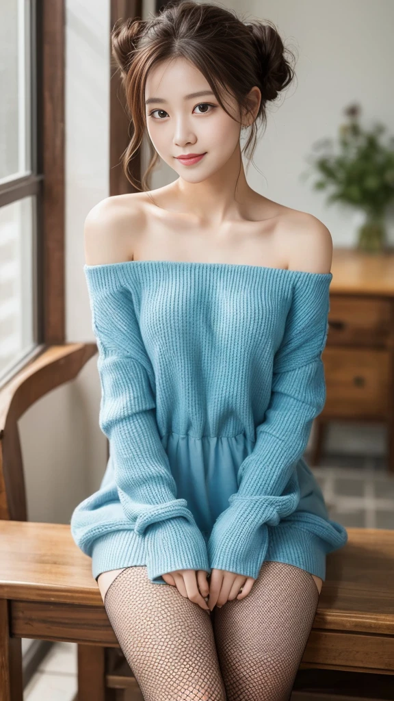 (8K, Raw photography, top-quality, masterpiece: 1.2), masterpiece, Super Detail, 超A high resolution, (Realistic and realistic photos: 1.37), high-definition RAW color photography, extremely delicate and beautiful, ighly detailed, 8K Wallpaper, astonishing, detaileds, extremely detailed eye, highlydetailed skin, extremely detailed fingers, highly detailed nose, highly detail mouth, perfect anatomia,1girl in, Off Shoulder Mini Sweater Dress, Blurry, Blurry background, Blurred foreground, blush, braid, depth of fields, eyebrows visible through hair, hair between eye, Indoors, Short hair, crouching down, Solo, window, sideways Facing、full body Esbian、乃木坂アイドル、韓国アイドル、hposing Gravure Idol、女優、25-years old、tall、cafes、resturant、Italy、Americans、Australia,韓国アイドル、乃木坂アイドル、女優、hposing Gravure Idol、