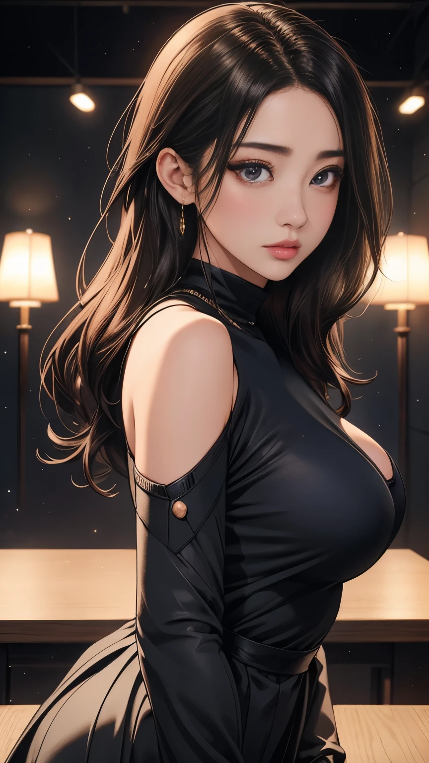 (highest qualityのディテール)、  realistic  、  8K ultra HD、  is high definition 、(  one girl:1.2),(Fatal Beauty,  Fascinating Beauty  ) ,( Flexible and Strong Physique ),(Sensual charm),(Mysterious charm:1.1),(Big Breasts、Attractive silhouette),The Super    Details、High quality textures、 複雑な Details 、   Details、Very    Details CG、High quality shadows、   Details Beautiful and delicate face、   Details Beautiful and delicate eyes、  The described boundary depth  、  ray tracing 、20th generation、Cute K-Pop Girls、( The Face of Korea )、Thin face、( Ulzan-6500-V1.1:0.6)、 The face of pure loss _v1、輝く瞳、  perfect body、   just like Ishihara Satomi  、(highest qualityのディテール:1.2)、  realistic  、  8K ultra HD、  is high definition 、 Close-up photos of women，    realistic  girl rendering  , 8k artistic german bokeh,   Seductive Girl  , Real Girls, Gurwitz, Gurwitz-style artwork, Girl Roleplay,   realistic   3D style, cgstation Popular Topics,,   8K Portrait Rendering  ,（truth，truth：1.4），(Girls with bright eyes:1.2)、Best image quality, highest quality,   realistic  , Super    Details,   realistic  , 4K   8K ultra HD Full Color RAW Photos, Fujifilm(Medium format),   Hasselblad  , Carl Zeiss,  Photos with a wide dynamic range (Utilities_art：Smooth-768:1.1),  is high definition , High pixel count, Clear    Details,  Clear Images , Natural color reproduction,   NOISE REDUCTION  , High fidelity, quality,     Software Improvements    , Upscaling,   optimized algorithm  ,  PROFESSIONAL RETACT ,

1.  オーバーサイズの comments :

 comments、  Choose an oversized design that covers from shoulders to knees.。Navy blue or black is the standard color.、[ Soft khaki or beige ,  wait a minute .、 Choose a color that suits the season 。
2.   Choose a Color That Fits Your Skin  :

To protect yourself from the cold、  Choose a knitted sweater or turtleneck  。ニットの質感と色を commentsに合わせましょう.。
3. ワイドレッグ pants:

 pants,  Choose a wide-leg design 、Combine mobility with style。ダークトーンのデニムと黒の pantsはあなたによく似合います..。
4.   Knee-High Boots  :

オーバーサイズの commentsには :、 足首とふくらはぎを覆う  Knee-High Boots  と合わせてください.。Black or dark brown boots are great.、  Gives a stylish impression  。
5.   accessories:

Choose simple gold or silver   accessories、addition 