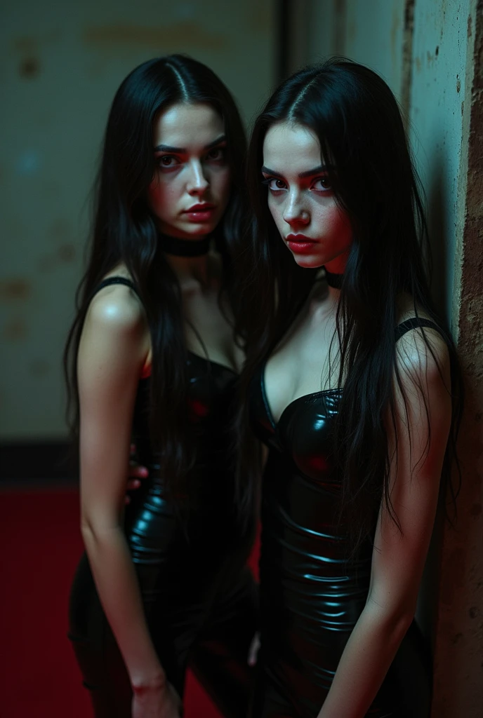 (((red dripping blood))), ((1 female vampire with sharp perfect fangs)), (She is sucking on a man's penis to the hilt), she is biting into a man's penis with her sharp fangs intense, super slutty,, POV imamate insertion, (skintight slutty and revealing bodysuit), helpless and at a giantesses mercy ,the 2 women are looking down at you at their feet, ((POV from a Giantess's soon to be human dildo)), ((skirt/pantyhose)), perfect legs and skinny thighs, pantyhose, ((perfect tight ass)), tight wet pussy, giantess, dread, impending death, sex, domination, ((Perfect eyes and face)), ((closed wet full lips)), ((perfect hands and fingers)), ((( a lot of white cum is dripping out of her pussy))), ((she has a skinny and toned strong body)), ((makeup)), ((freckles)), ((perfect eyebrows)), ((sharper edges)), ((perfect scary grey eyes)), perfect intimidating face, slut, sadistic, predatory, better detail on her skin, perfect face and strong jawline, perfect full wet lips, sadistic atmosphere, wet sweaty skin, more detail, beautiful intimidating grey eyes, ((beautiful horror)), better lighting, more toned muscles, perfect detail on her intimidating eyes, very tight underwear, ((tight pussy)), (((tighter clothing))), slutty, intense, perfect detail, tight and sexy, ((piercings)), skinny, skinny and strong, more skin showing, intense, slutty, freckles, long skinny perfect legs, scary and intense, she is a skinny and toned 25 year old sexy and perfect and intimidating Japanese/American skinny/tone futuristic evil retribuition alice, pale white skin, eye contact, (full tall body is shown), (((hair with short ponytails and bangs))), , perfect face and eyes, she has a skinny and athletic body wearing pantyhose, only her full body is shown above the viewer looking down at him, perfect face, perfect strong jawline, perfect lips, best resolution, perfect bone structure, femdom, she has a skinny and toned young perfect body and legs, tight stockings 