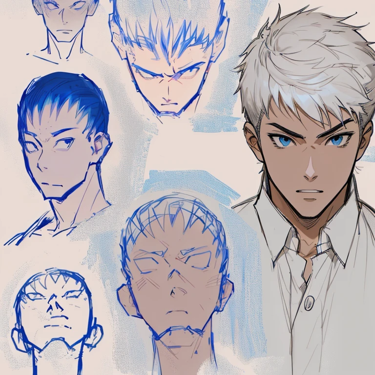 modelsheet, front, side, back, hot and cute demon, nude, naked, body, dick, ass