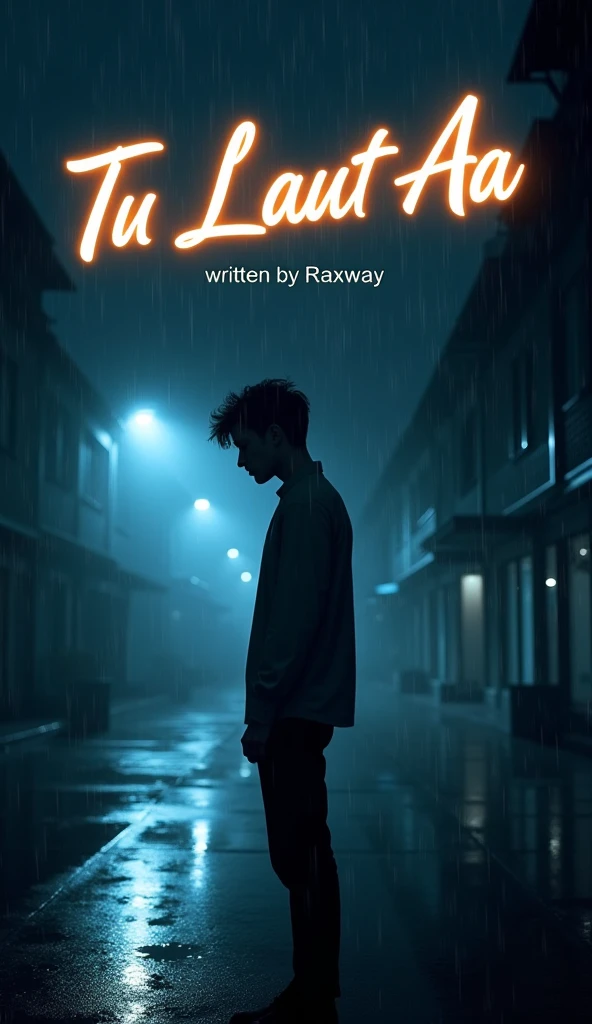 Chubby tomboy with a sweatshirt and pants watching the rain falling while smoking a cigarette in her mouth writing I miss you on the fogged up window with a Yankees cap