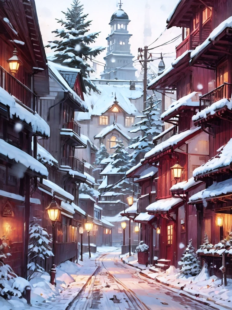 Snowy Christmas Town 