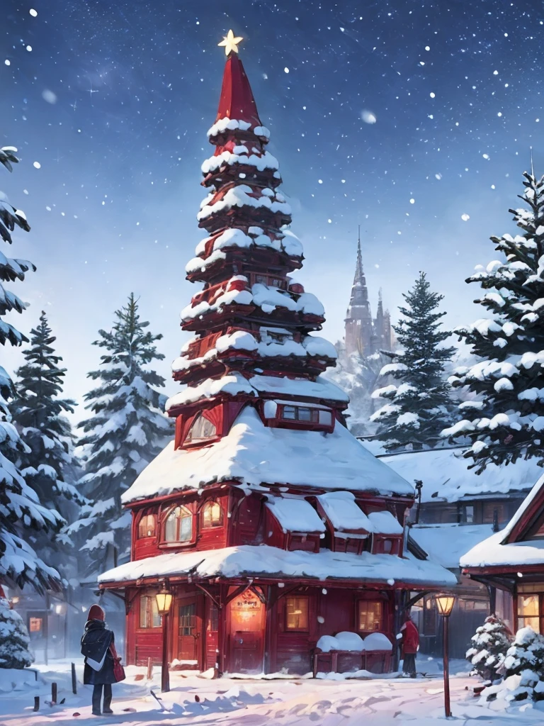 Snowy Christmas Town, Happy character 