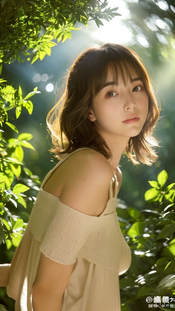 (8k, top quality, masterpiece on penis : 1.4), super detailed, top quality, super high resolution, Border Depth ,( photorealistic:1.4,RAW shooting,)Ultra-realistic capture,( very detailed,High quality 16K), cute, girl, brown hair ( sunlight filtering through the trees:1.4), Japanese , -yeld g, Mister.々, wave hair, (face,Front), (indoor:1.4), sunlight shining through a window , を誘惑する faceアップショット, shorthair