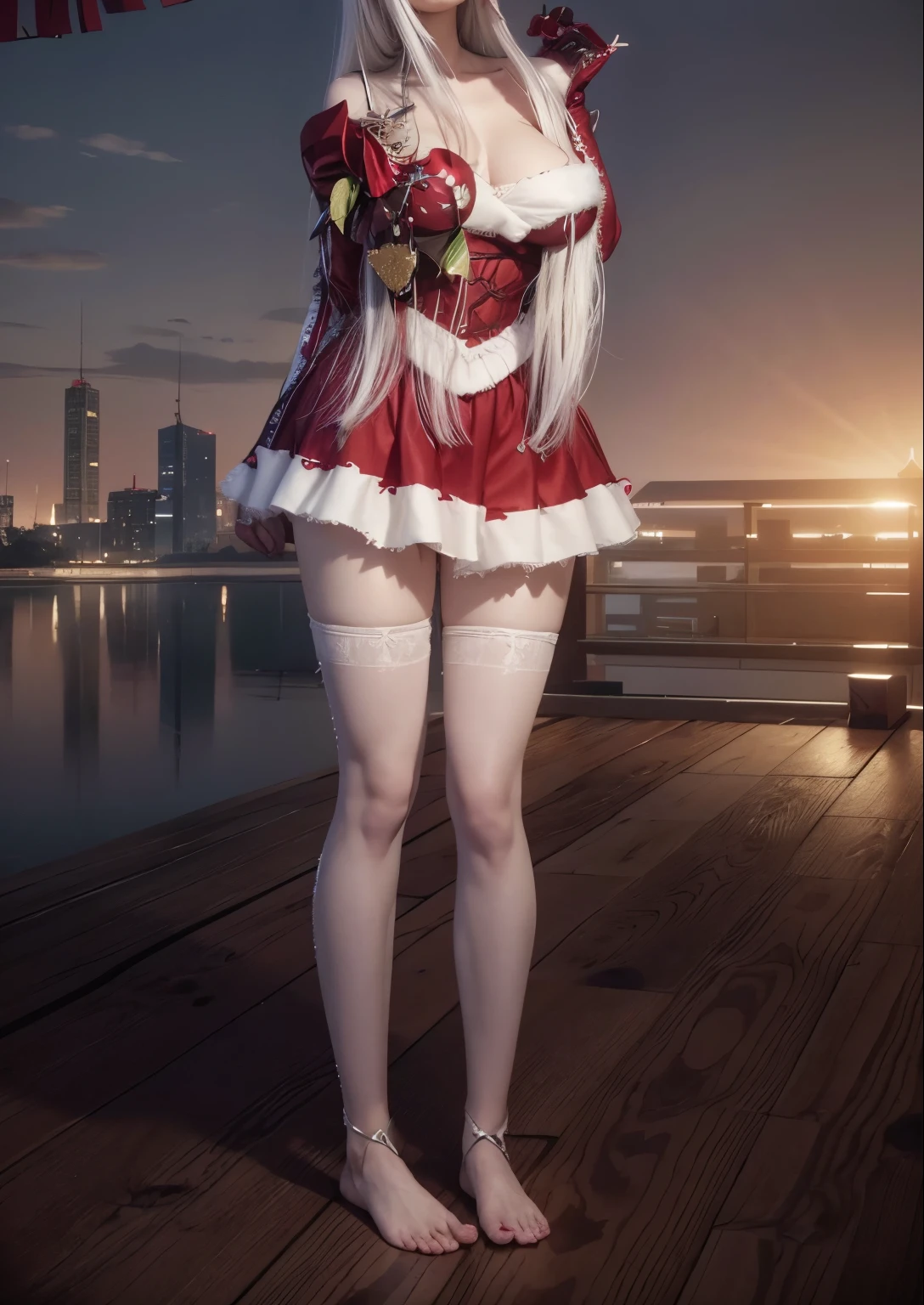 realistic, 1 woman, best quality, 12k, HD, long hair, big round breasts, cleavage, ponytail, necklace, jewelry, shorts, sleeveless leotards, slim hips, hair tie, yellow eyes, black hair, super detail, eye detail, hair detail, person detail, mouth detail, face detail, breast detail, clothing detail, hair detail, pants detail, hand detail, whole body
