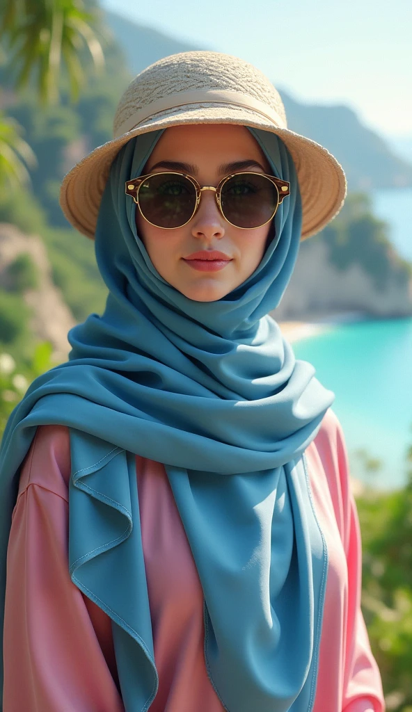 Strapless, ((SUNGLASSES))), (((Chubby:1.3))), ((HIJAB)), (Best Quality, hight resolution, Realistic:1.37), Detailed face and expression, The Frightened Woman, pixie cut, sickly, Worn-out appearance, Swamp environment, standingn, Seductively drowning in a swamp, Distressed flared satin, cloudy water, Sinking Feeling, gloomy atmosphere, Foggy surroundings, dark shadows, A Surreal Touch, soft-lighting, creepy ambiance, can't cope with shame