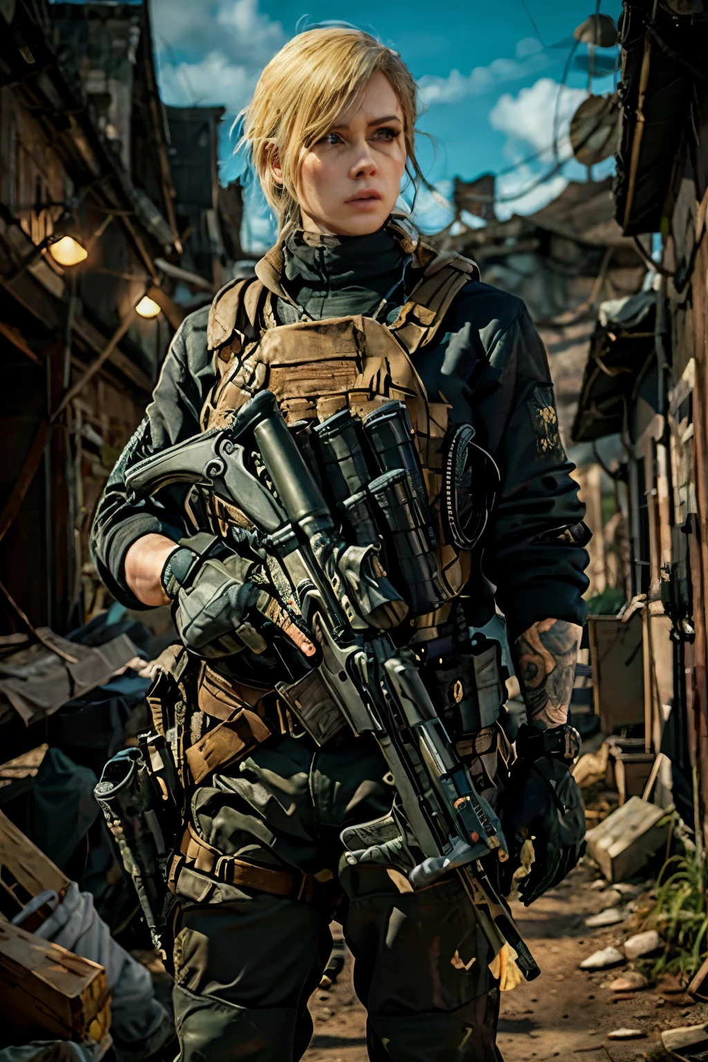 Saints from Hitman, a group of people in a apocalyptic setting holding weapons