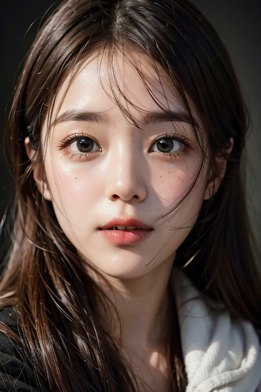 8k, best quality, masterpiece, realistic, ultra detail, photo realistic, hyper realistic, smoother lighting, increase cinematic lighting quality, realistic lighting, dim light, Increase quality, best quality real texture skin, at Ancient Bridge in the Fog, full body shot, slender, cute face, smile, beautiful details eyes, 19years old korean, pretty, Drill hair with electric blue color, hoodie, nipple slip, nsfw