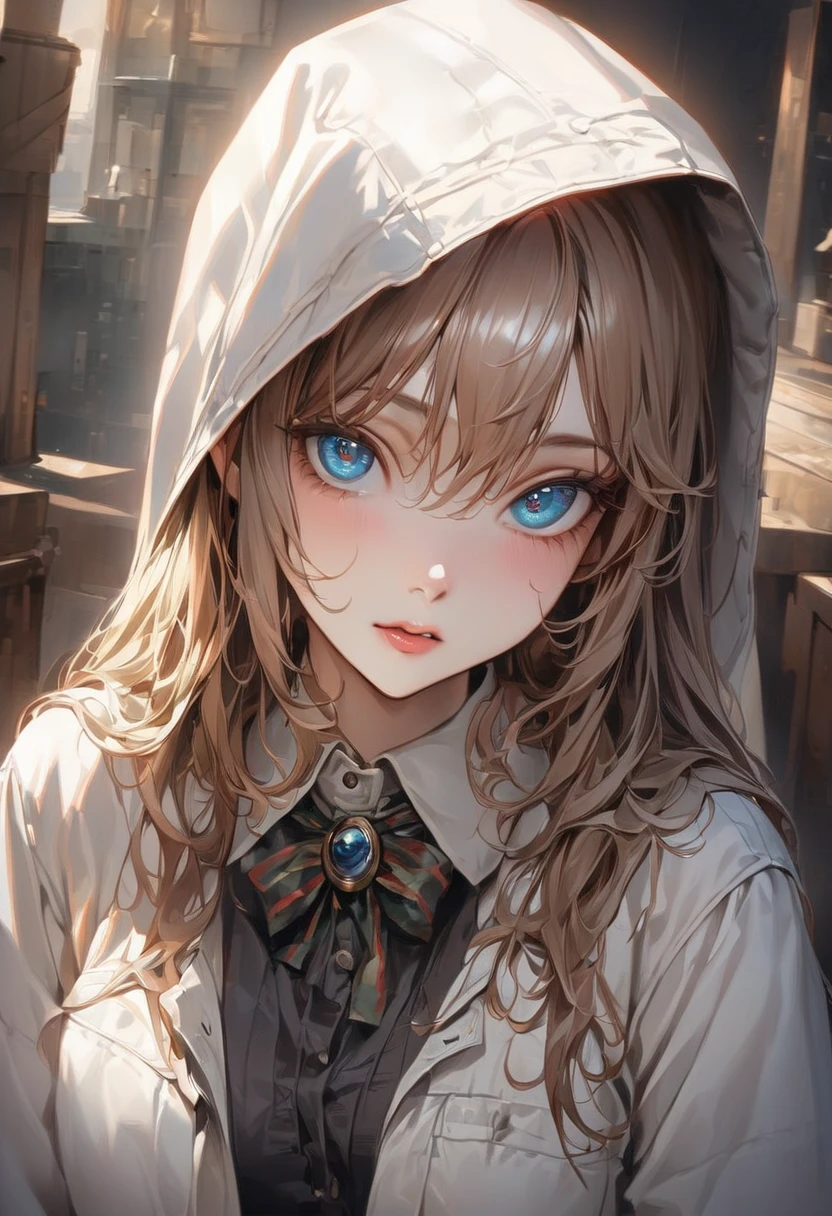 (Realistic painting style:0.9), ( painting style:0.9), (best quality), absurdres, looking at viewer, no pupils, (detailed eyes), alternate costume,(masterpiece), expressive eyes, perfect face, 1girl JK, score_9, score_8_up, score_7_up, score_6_up, source_anime, 1girl, solo, 