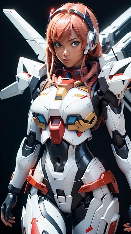 Textured skin, Super Detail, high details, High quality, Best Quality, hight resolution, 1080p, Gorgeous beauty、Girl with Beautiful Mecha Body、(Gundam) Girl with robot body