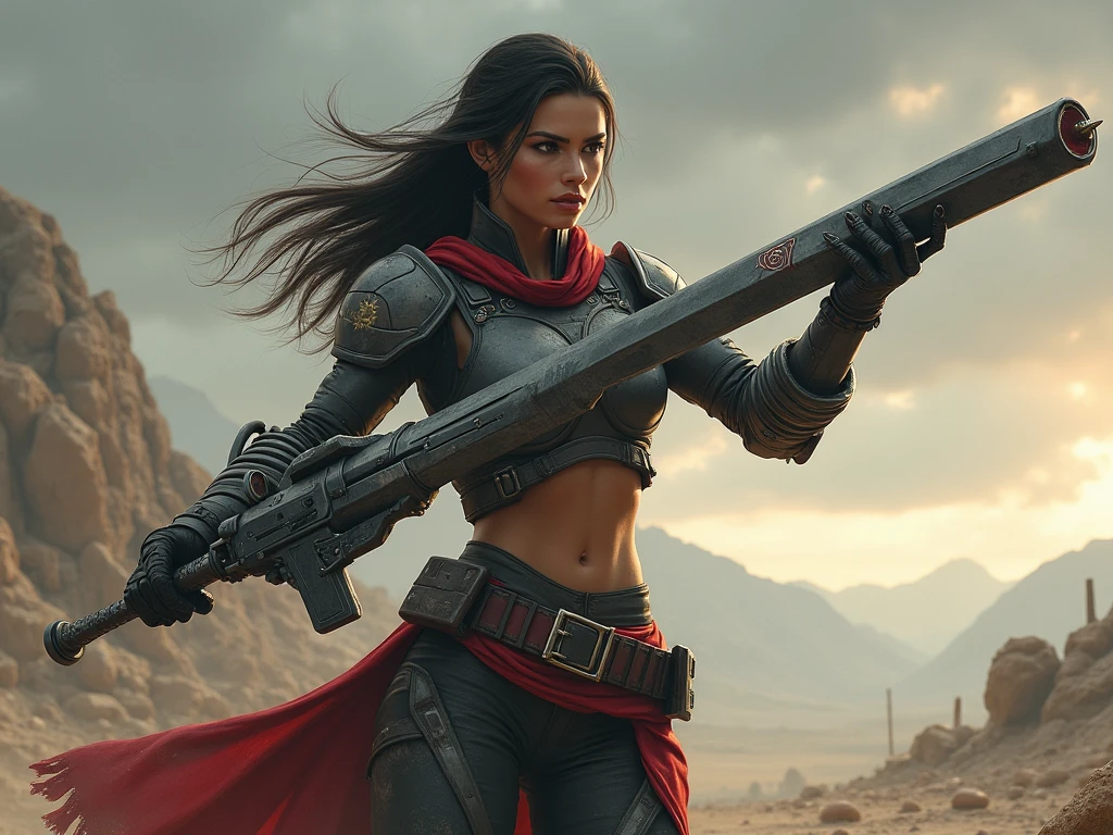arafed woman in a hula skirt holding a machine gun, jen bartel, 🌺 cgsociety, karol bak uhd, airbrush concept art, beautiful digital artwork, hyperrealistic fantasy art, amazing fantasy art, fantasy art behance, wojtek fus, 4k fantasy art, airbrush digital art, 3d digital art 4k, mark brooks detailed
