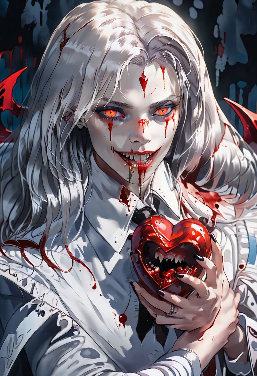 Create An Image Of A Male Zombie Eating A Female Body As An Anime Pic.