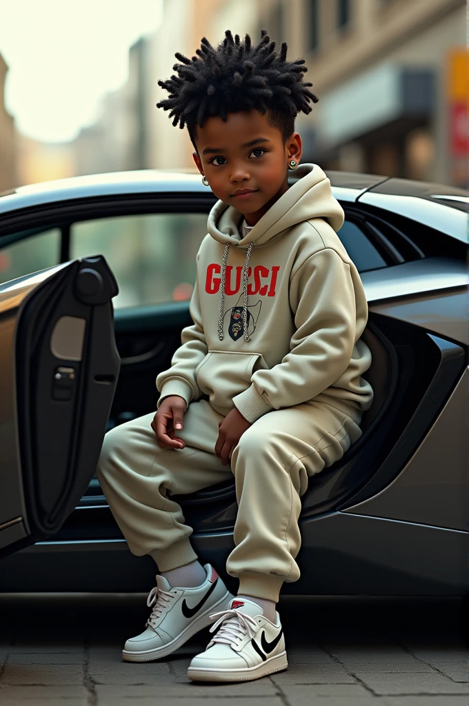 loli menino negro, bonito e fofo, street, skate, usando touca e jaqueta, moletom, babyface, Estilo Chibi, cabelos bicolores, amarelo e marrom olhos de detalhe perfeito, rosto delicado, CG perfeito, Qualidade de imagem HD, fundo simples