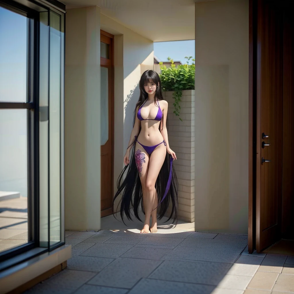Garota anime de cabelo escuro com saia vestido longo purple meio transparente e espartilho, , corpo bonito, seios grandes, com hand in panties , hand in hair, Garota sensual, purple cabelo, mechas de cabelo laterais, mechas de cabelo na lateral do rosto, beautiful lighting, sombras suaves, olhos azuis, pernas bonitas, cabelo curto, estilo anime, personagem Akane Tendo, Autora Rumiko Takahashi, Baseado em obra de Rumiko Takahashi, Anime Ranma 1/ 2, decote sensual, quadril robusto, corpo inteiro, corpo inteiro, busto grande, garota jovem com corpo belo e bonito, sandals on his feet, garota 16 anos usando saia e corset pink e purple meio transparente, garota anime, estilo anime, beautiful feet in sandals, 45° viewing angle, ao ar livre, peito grande, seios bonitos, cabelo preto, sandals on the feet, pernas bonitas, sensual, belas pernas, Sandalias, seios grandes, corpo completo, corpo inteiro, feet with sandals, anime realista, saia, sarja roxa, personagem realista sensual, postura ereta, ao ar livre, calcinha pink, hand in panties, saia vestido com 50% de opacidade meio translucida