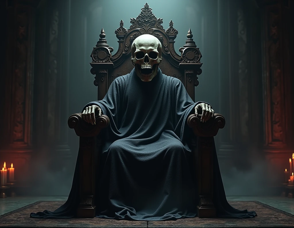 Within the dread city of Carcosa, the King in Yellow slumps upon his throne like a dead thing. His raiment is tattered and his face is hidden by the featureless pallid mask.