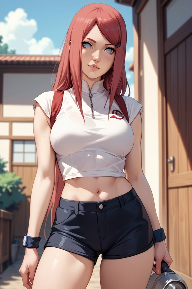 anime, Naruto, Kushina was given a horse dose of Viagra and now she is flowing in tight shorts