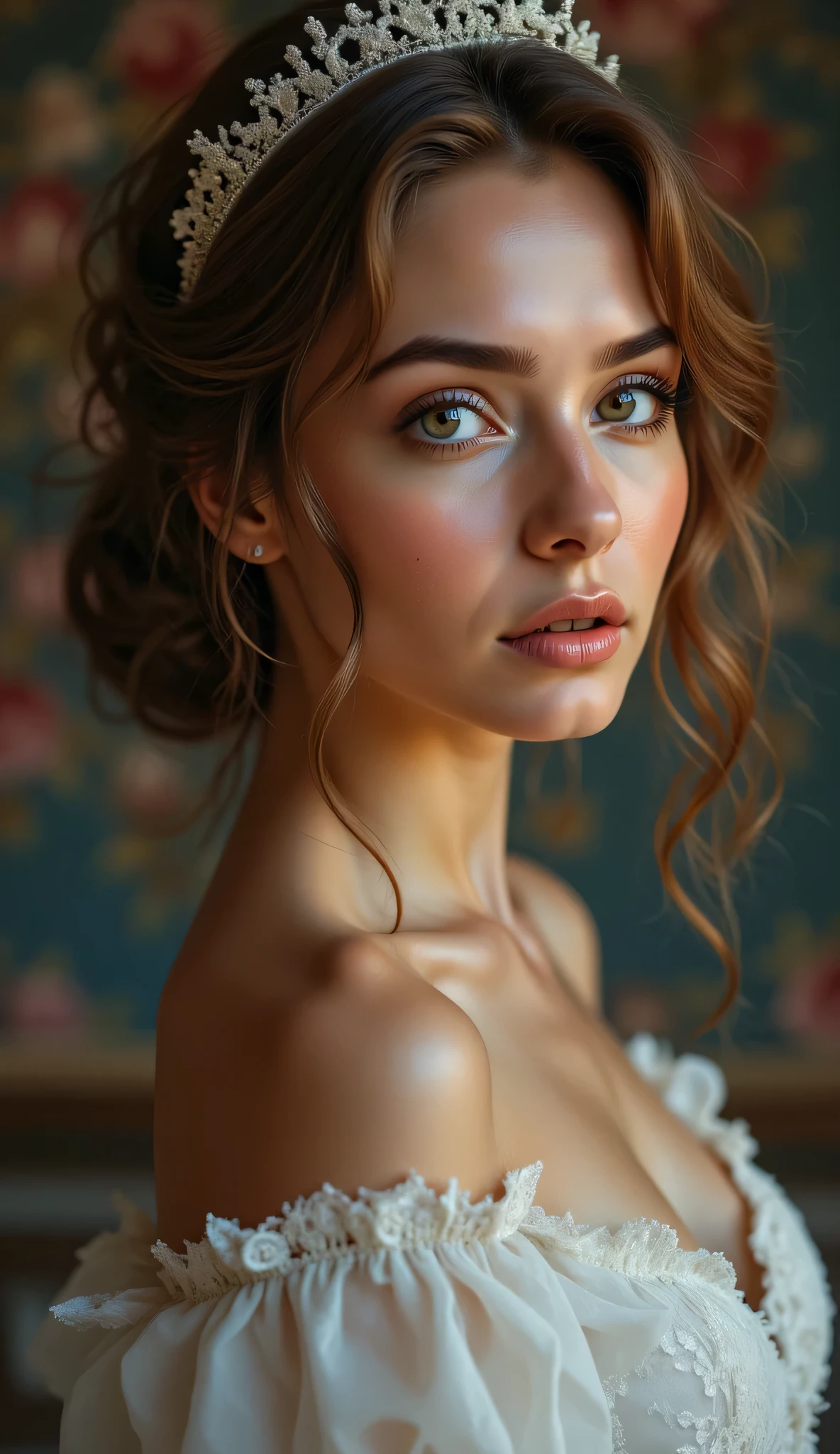 hyper-realistic photograph, woman, stunning, elegant, shot on a Sony A7III