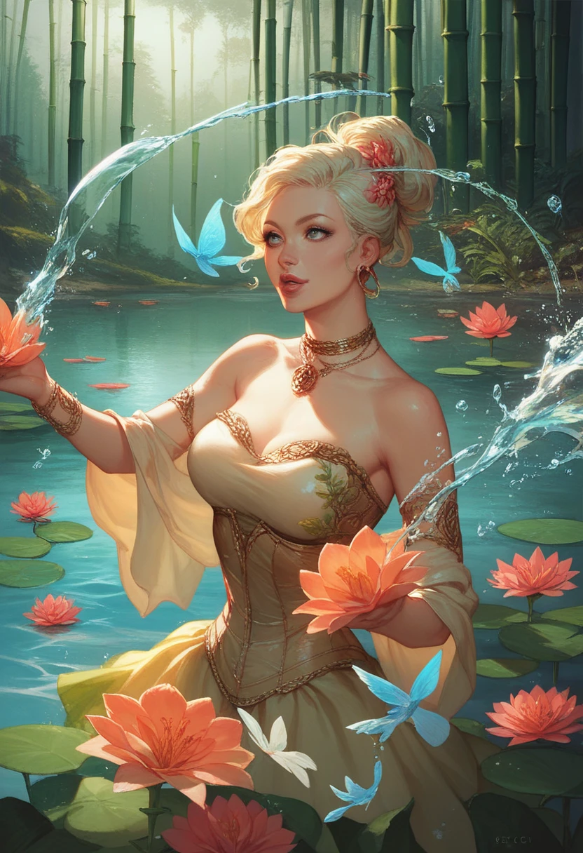 peony/lotus/cornflower/wheat/mallow/ chamomile/poppy/Wildflowers,professional,abstract beauty,approaching perfection,Dynamic,Highly detailed,digitally painted,Artstation,Concept art,Smooth,sharp-focus,an illustration,Artists: by Carne Griffiths, Wadim Kashin,leonid afremov,kandinsky,Psychedelic,watercolour,crystals foil,stylish,fantastic,gold,colorful neon, s face, waist-high, portrait of a, up close, near, queen, a goddess, A glorious sunrise, aura, glow, multi-colored bright aurora borealis, Spectrum Rainbow,Colored feathers, In a chic, lavender white mint hair,  pastel, mixed-language_SMS, (beautiful and clear background:1.2),, fantastic paintings , olhos altamente detalhados, crystals,   outer space, galaxy, Gorgeous hair, Background Flora Peony, poppy, hydrangea, Plants. Loving. Love. ultra detail hair, Best Quality, high qulity, high resolucion, detail enhancement, ((most beautiful image in the world)), Masterpiece, Best Quality, High Quality Detail Enhancement, ((most beautiful image ), Shiny hair, Ultra chic lace panties, Topless, naked body, curvy chic body, Stampa Flores, art by stjepan sejic, art by j scott campbell, art by guillem march, art by citemer liu, 4k, high resolucion, comic book character, comic, high quality detailed,   style of ::2.0 comix illustration style,tatoon style, high qulity, high resolucion, detail enhancement, 8K, HD, Best Quality, high qulity, high resolucion, detail enhancement, 8K, HDR, sharp-focus, Ultra Detailed, perfect  lighting, Curvy Body, Lush big breasts, Curvy big hips, sparks, Stars, The Cycle of the Stars